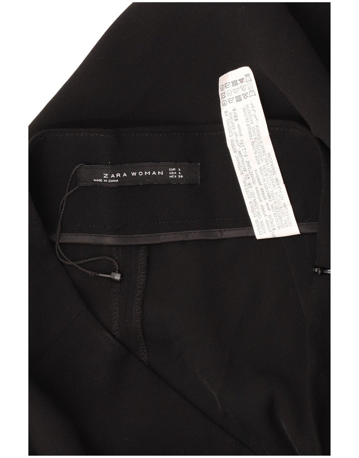 Zara Γυναικείο Cropped Παντελόνι Μεγάλο W30 L25 Μαύρο Πολυεστέρα