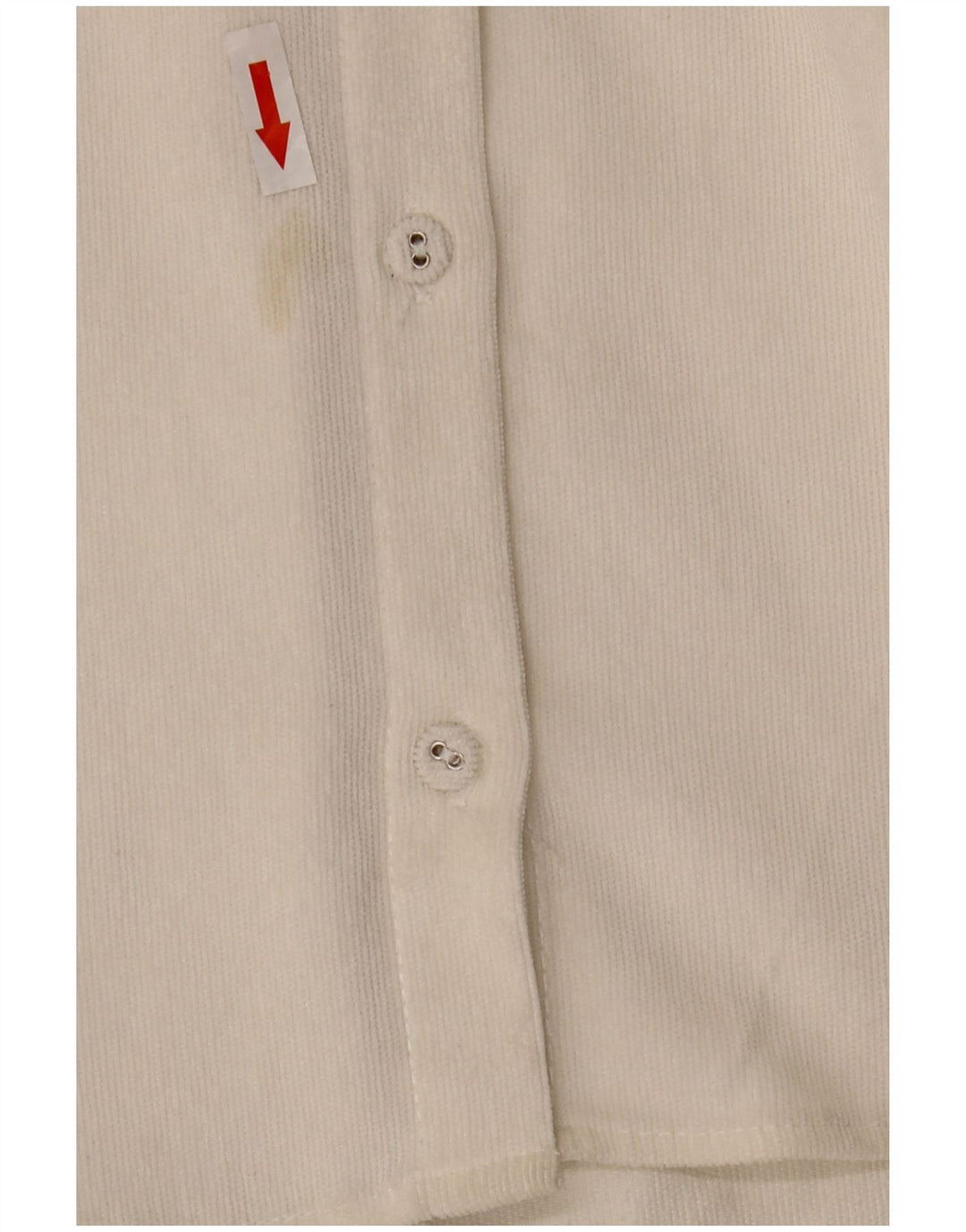 Zara Womens Oversized Corduroy Shirt UK 10 Small White Polyester