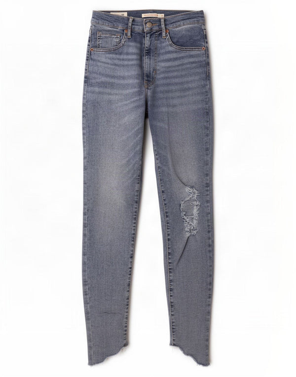 Levi's Donna Mile High Distressed Super Skinny Jeans W27 L30 Cotone Blu