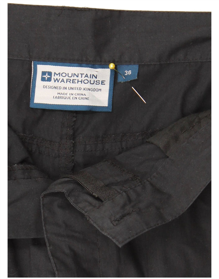 Mountain Warehouse Mens Cargo Shorts W36 Large Black Polyester