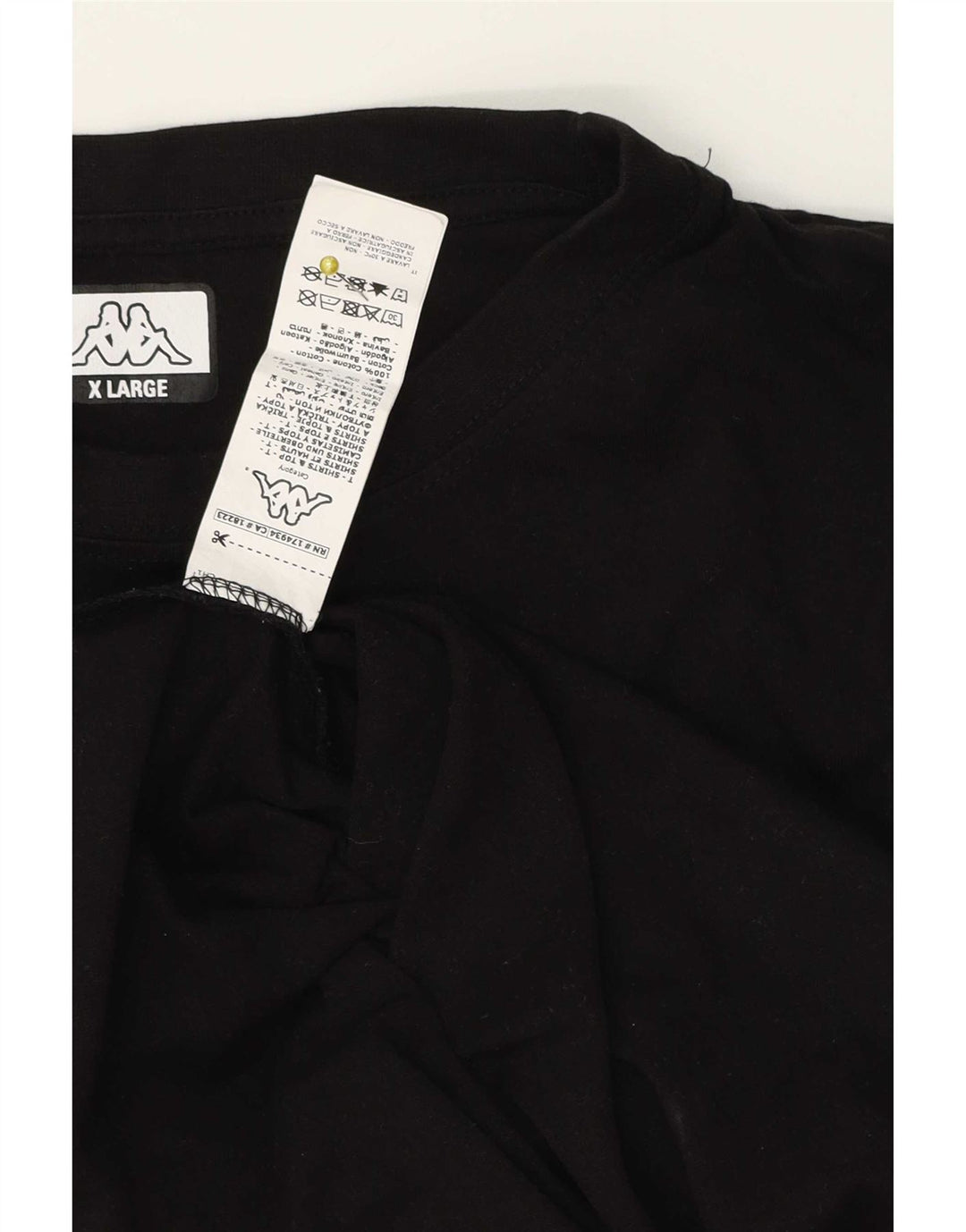 Kappa Mens Graphic Vest Top XL Black Cotton