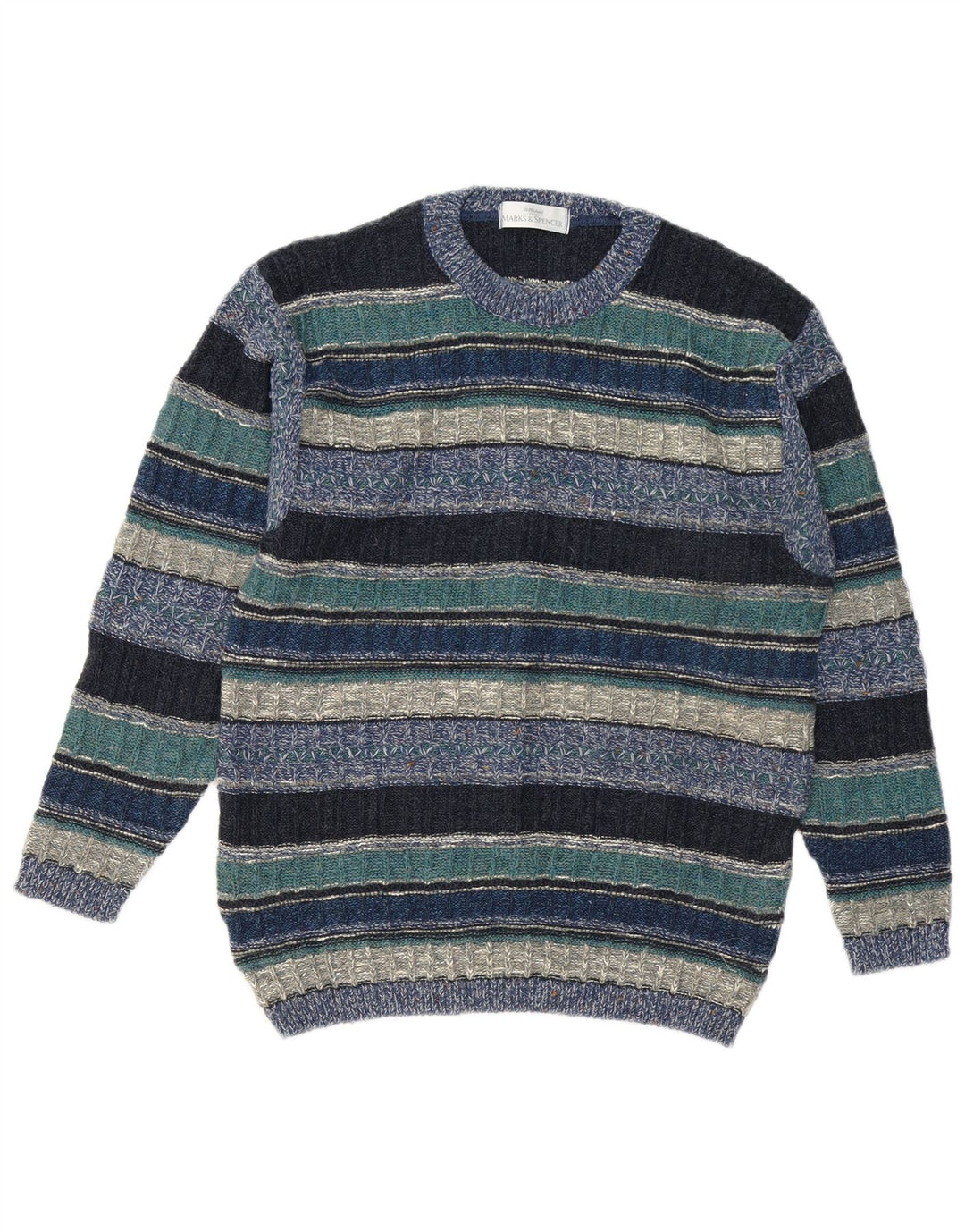 Marks & Spencer Mens St. Michael Crew Neck Jumper Sweater Small Blue