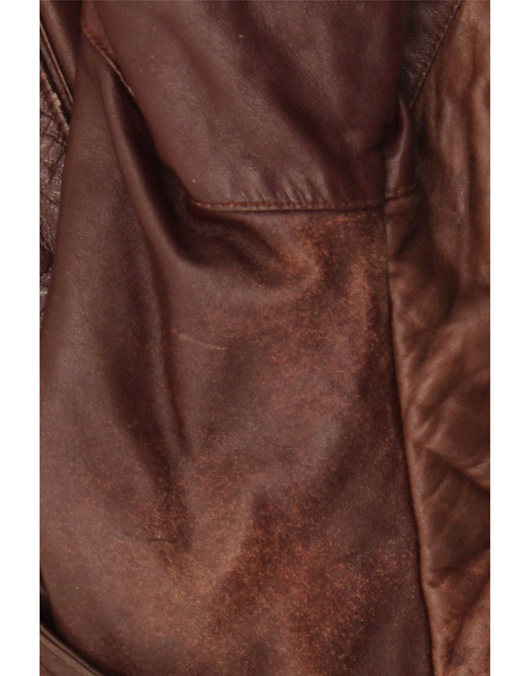 Vintage Womens Oversized Leather Jacket EU 38 Medium Brown Leather