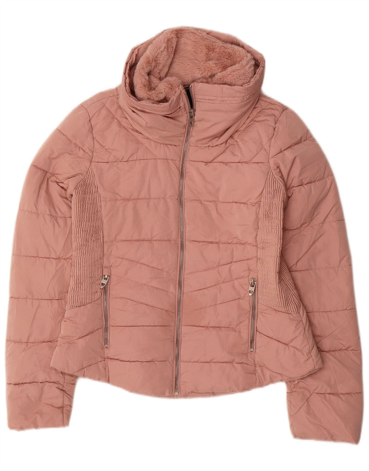 Zara Womens Padded Jacket UK 14 Medium Pink