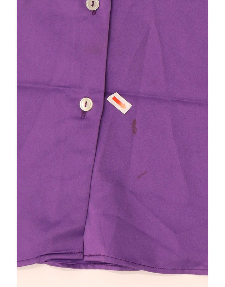 Og Dame Skjorte Bluse IT 48 XL Lilla Polyester