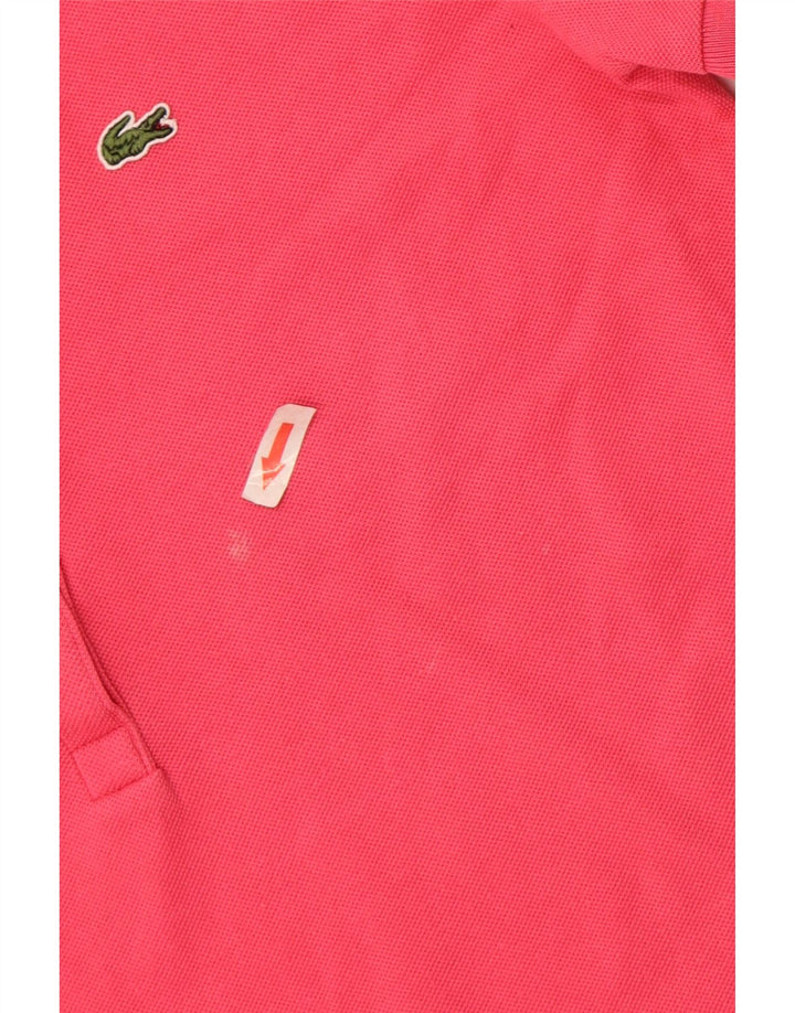 Lacoste Womens Polo Shirt Size 40 Medium Pink Cotton