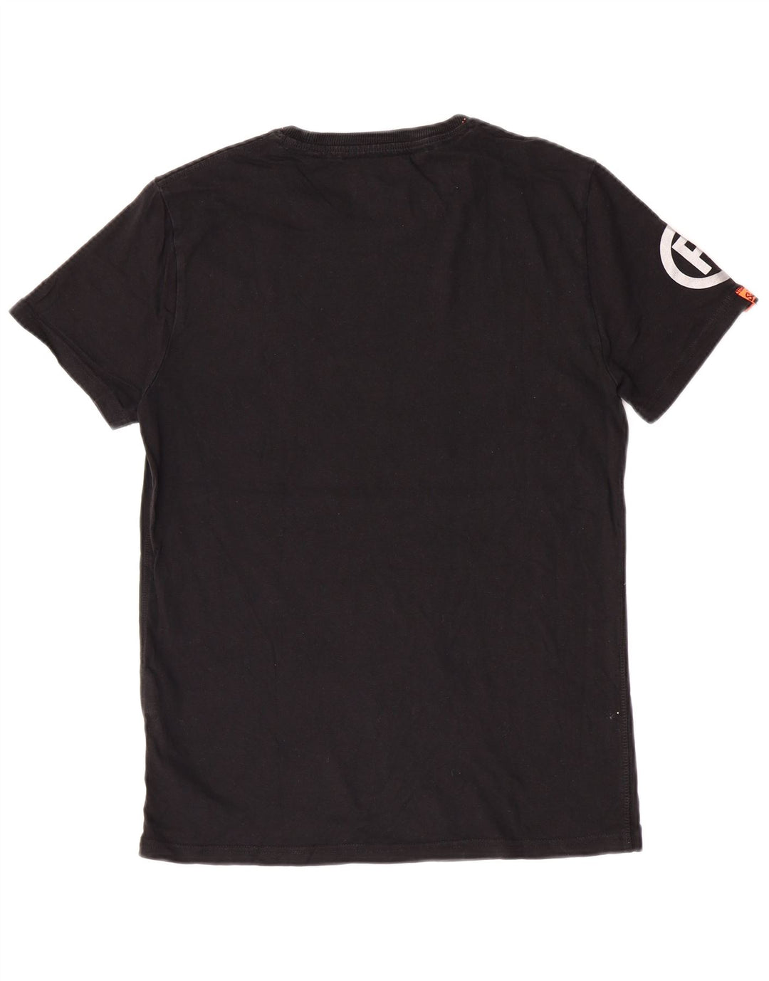Camiseta gráfica masculina Superdry Top médio algodão preto