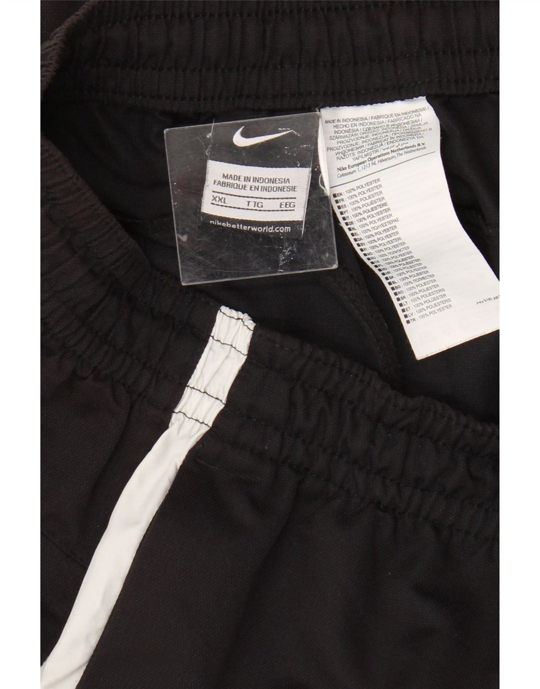 Nike Herren-Sportshorts 2XL, schwarzes Colourblock-Polyester