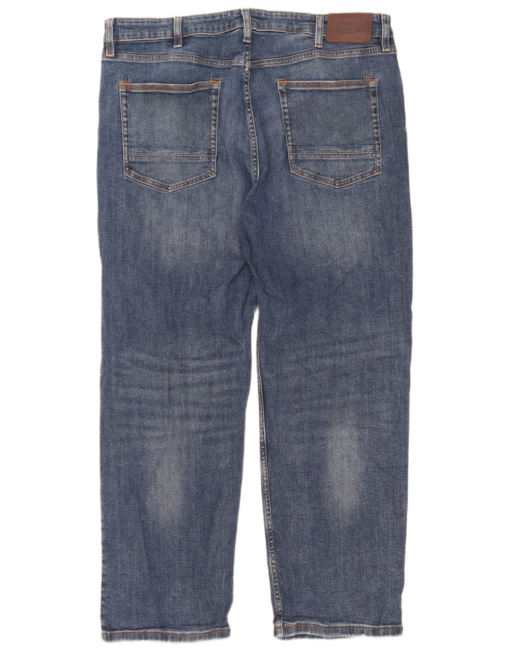 Marks & Spencer Mens Straight Jeans SW38 L31 Blue Cotton