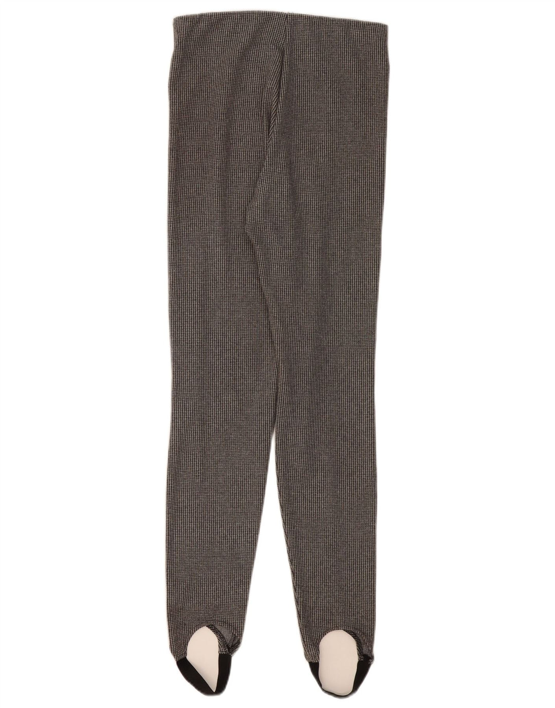 Zara Womens Stirrup Casual Trousers UK 12 Medium  Grey Houndstooth