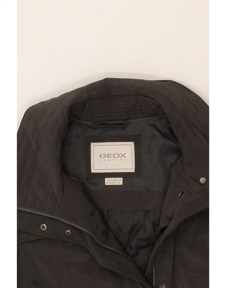 GEOX Womens Overcoat UK 10 Small Grey Polyester Vintage Geox and Second-Hand Geox from Messina Hembry 