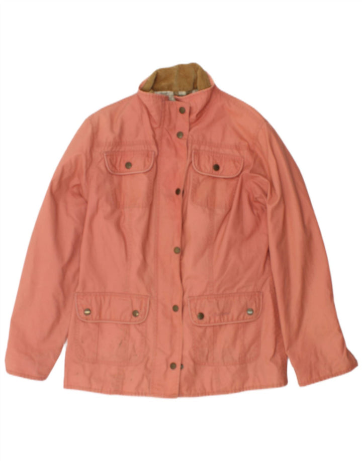 Barbour Womens vokset bomuldsjakke UK 12 Medium Pink