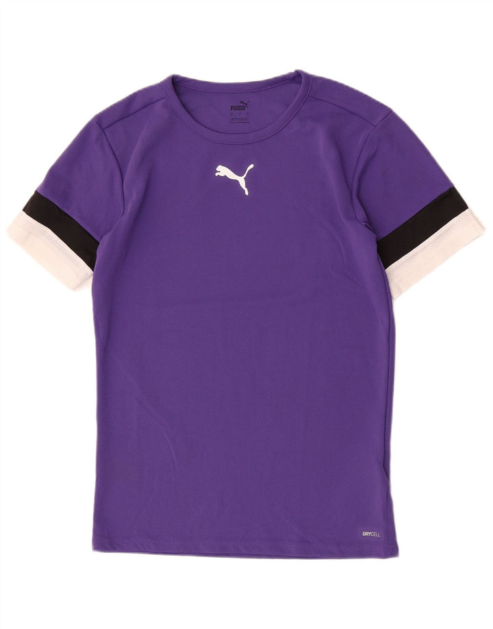 T-shirt da uomo Puma Top Small viola in poliestere color block