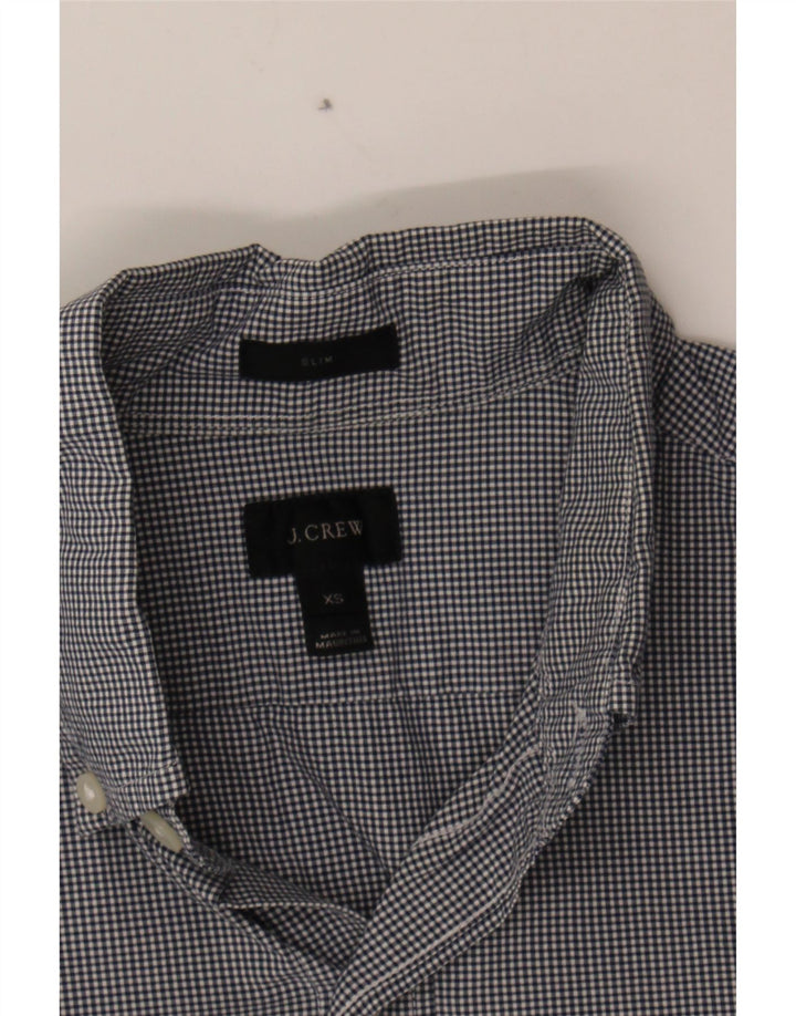 J. CREW Mens Slim Shirt XS Grey Gingham Cotton Vintage J. Crew and Second-Hand J. Crew from Messina Hembry 