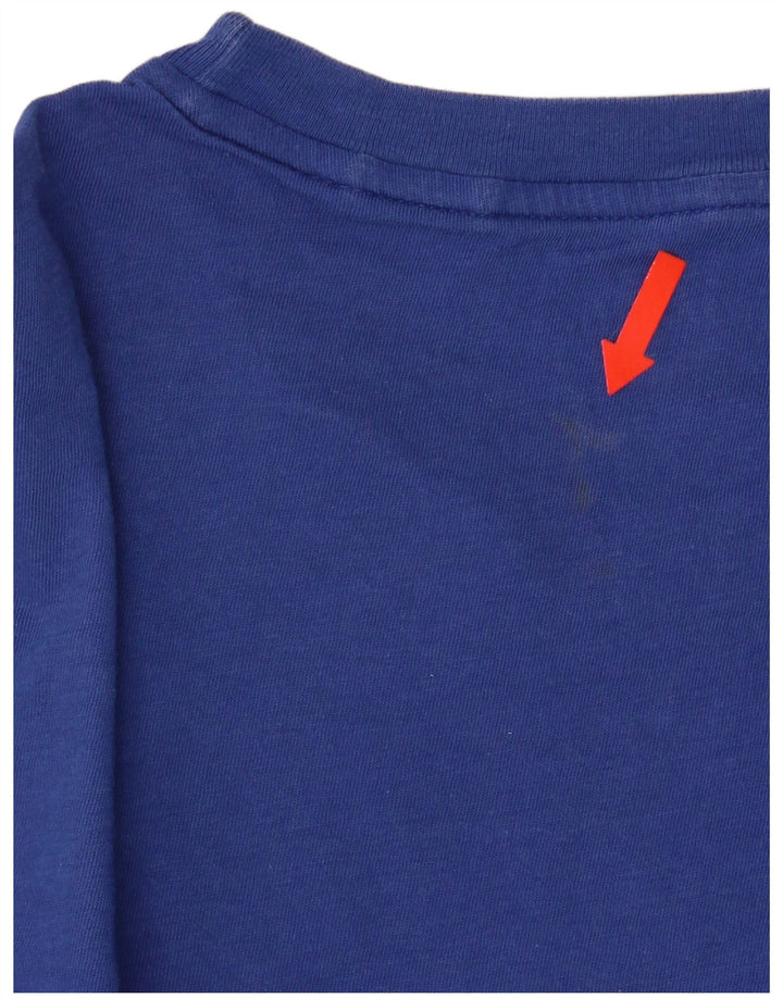 Lee Womens Oversized T-Shirt Top UK 10 Small Blue Cotton