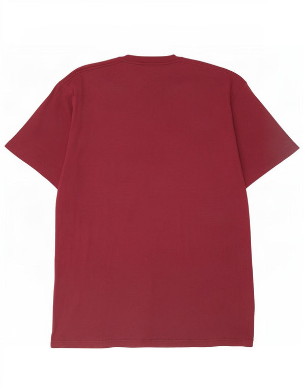 Męski T-shirt z grafiką Vans, top XL, bordowa, bawełniana