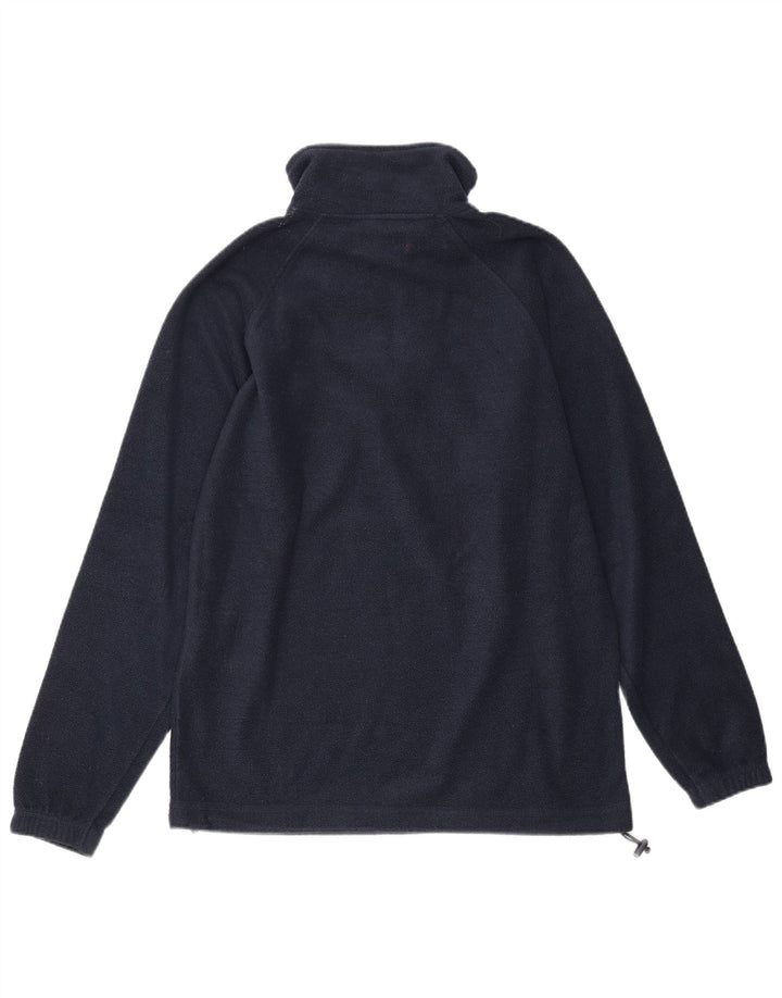 Maglione in pile da uomo Kappa con zip e collo piccolo in poliestere blu navy