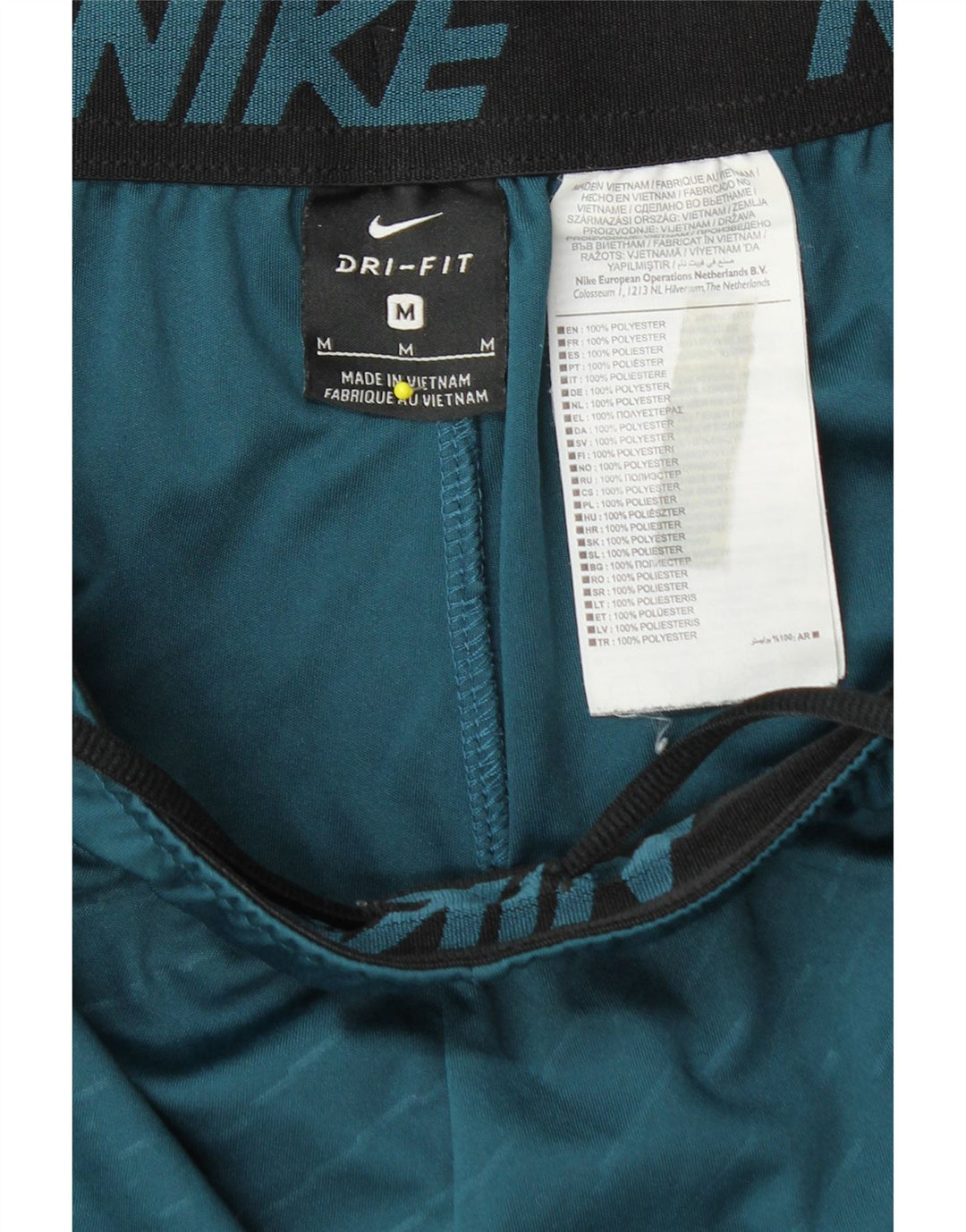 Nike Mens Dri Fit Graphic Sport Shorts Medium  Blue Striped Polyester
