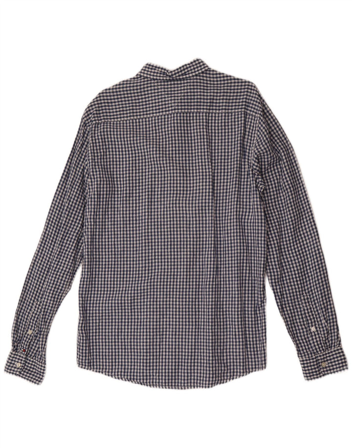 Camisa Tommy Hilfiger Hombre Lino Vichy Azul Medio