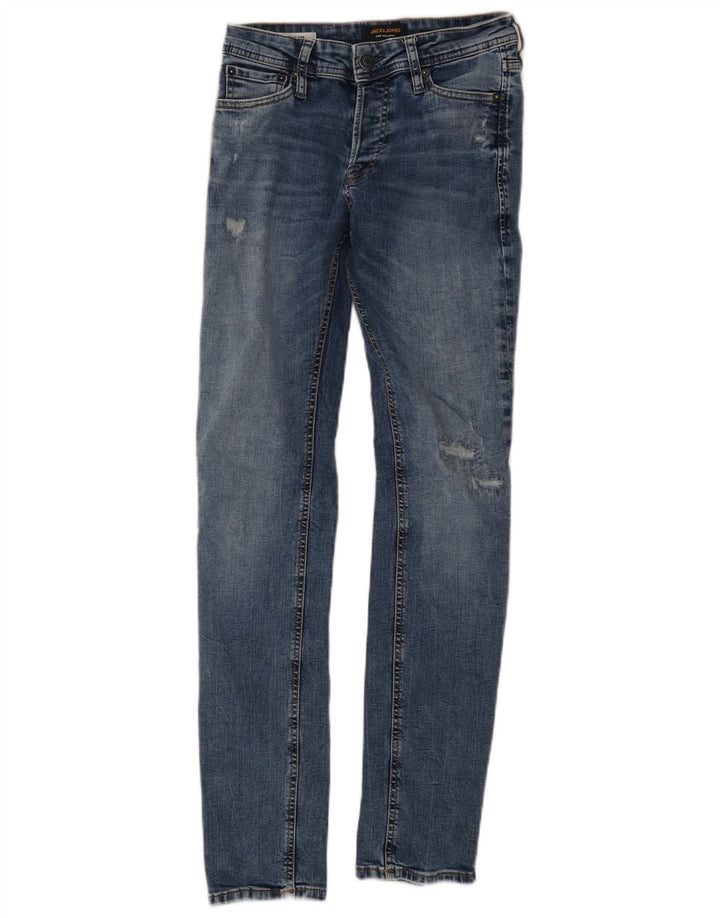 Jack & Jones Mens GLENN Slim Jeans W27 L32 Blue Cotton