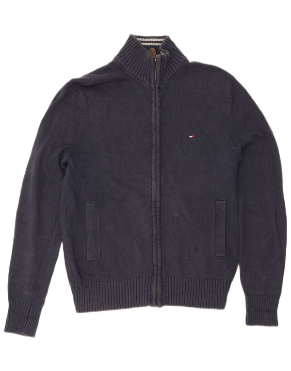 Tommy Hilfiger Cardigan entièrement zippé pour homme en coton bleu marine XS