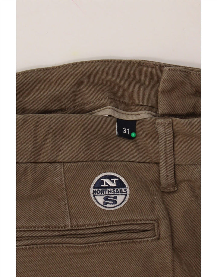 NORTH SAILS Mens Slim Chino Trousers W31 L29  Brown Cotton Vintage North Sails and Second-Hand North Sails from Messina Hembry 