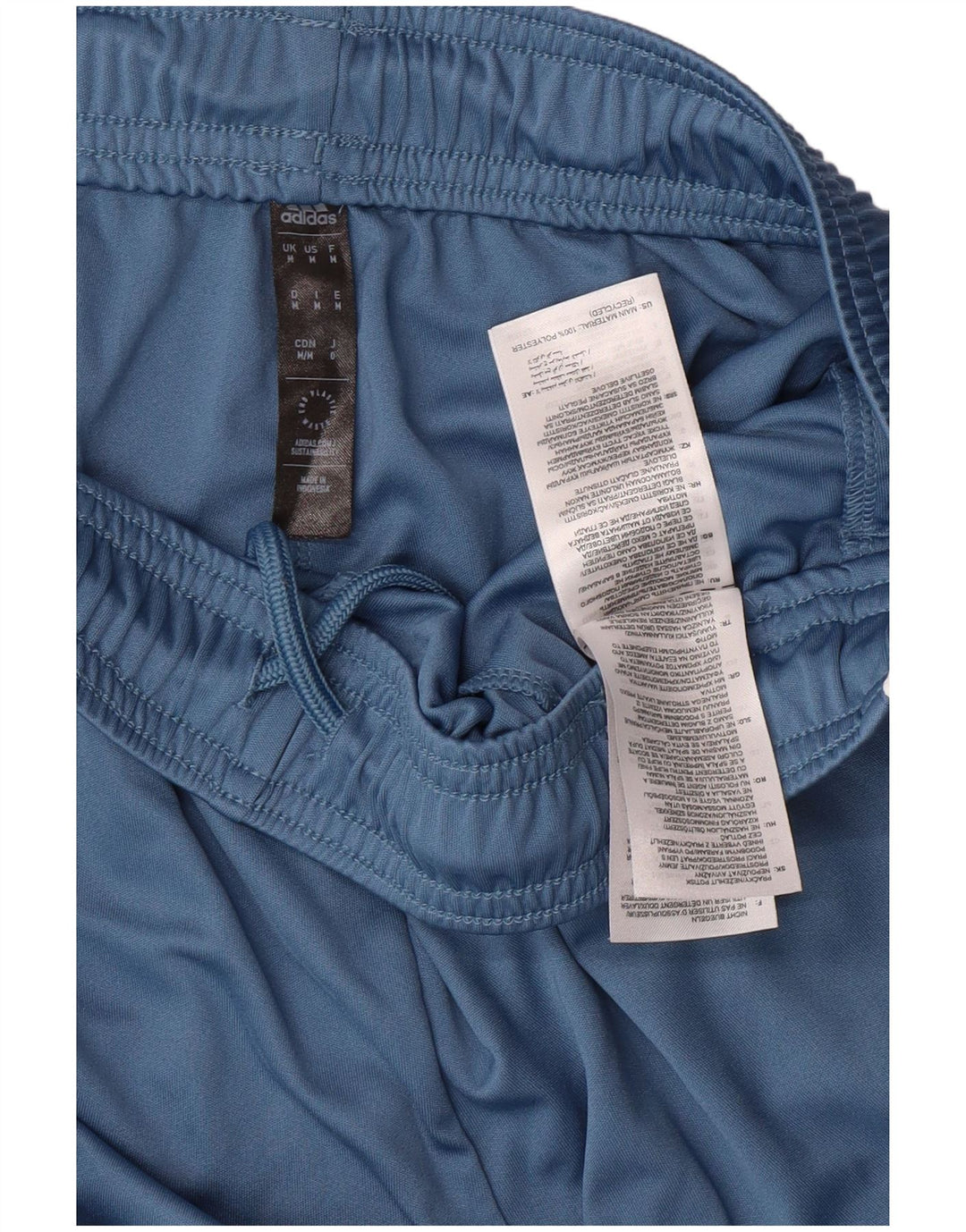 ADIDAS Mens Sport Shorts Medium Blue Striped Polyester Sports