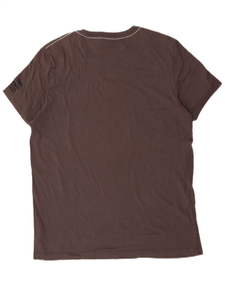 G-Star Mens T-Shirt Top XL Grey Striped Cotton