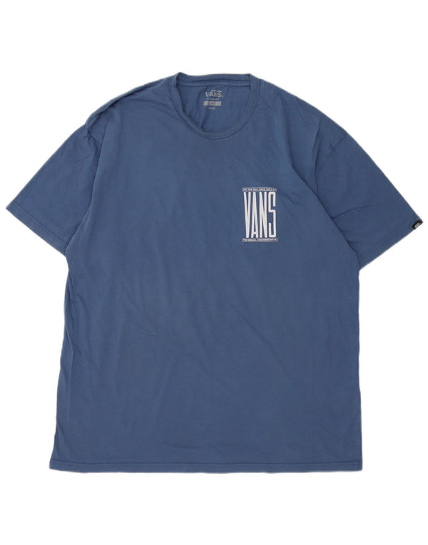 Vans Hombre Classic Fit Graphic Camiseta Top XL Algodón Azul