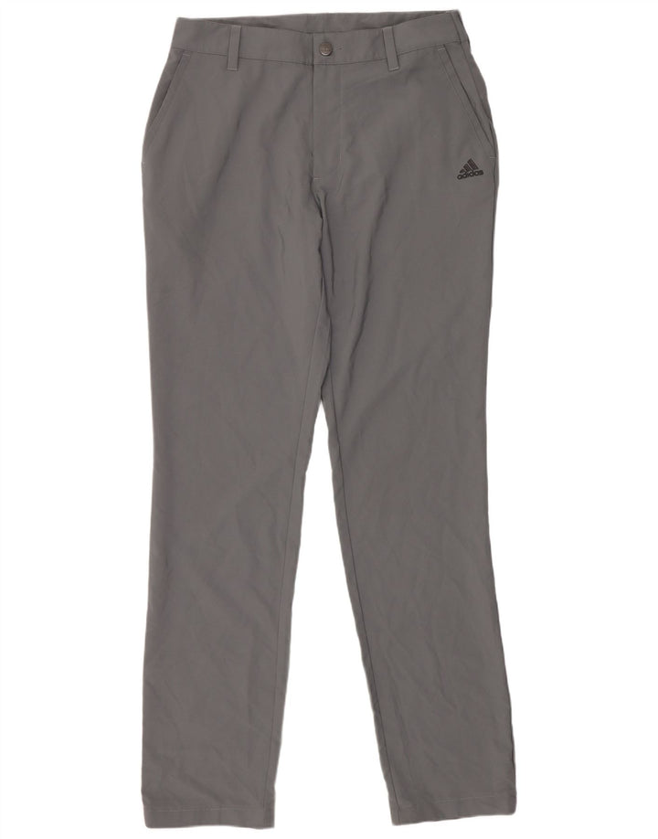 Adidas Womens Slim Fit Chino Trousers W30 L34 Grey Polyester