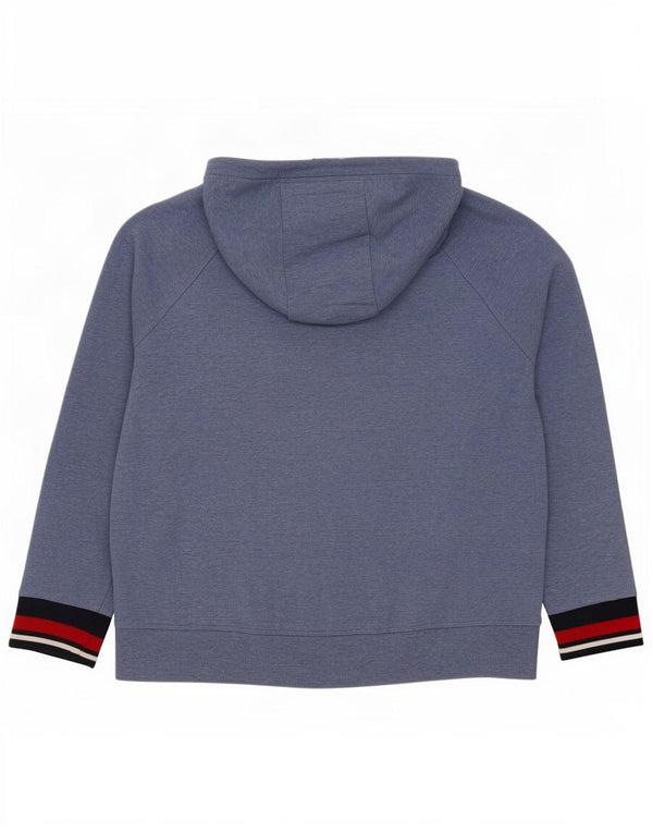 Tommy Hilfiger Grafisk hættetrøje til kvinder UK 16 Stor blå farveblok