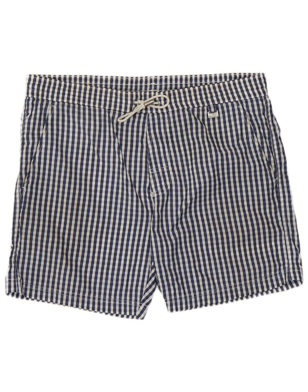 Dolce & Gabbana Herren-Badeshorts, groß, blau kariert