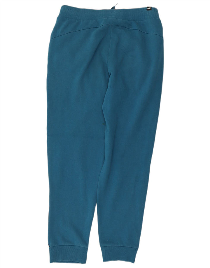 Puma Mens Graphic Tracksuit Trousers Joggers Small  Blue Colourblock