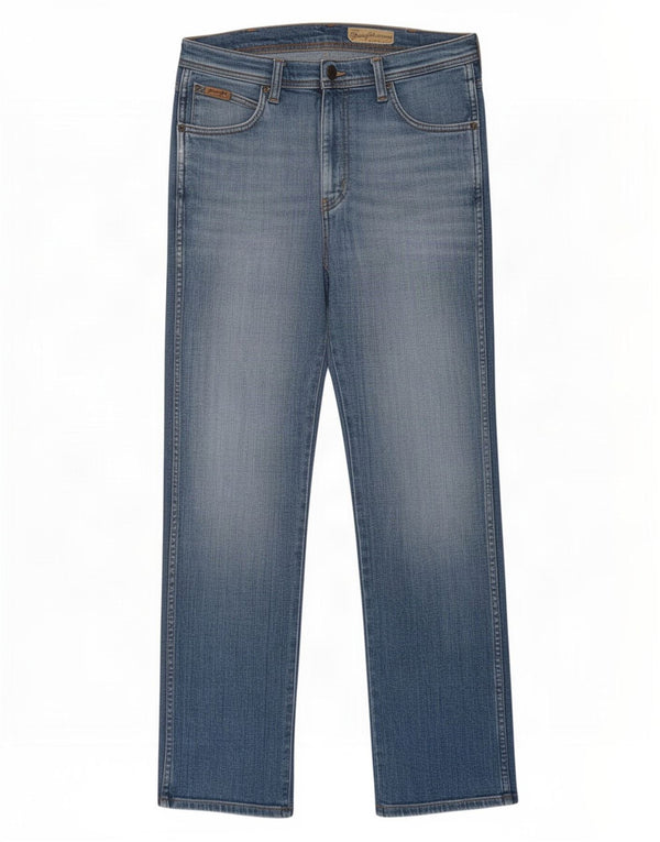 Jeans dritti elasticizzati Wrangler Arizona W34 L32 da uomo in cotone blu