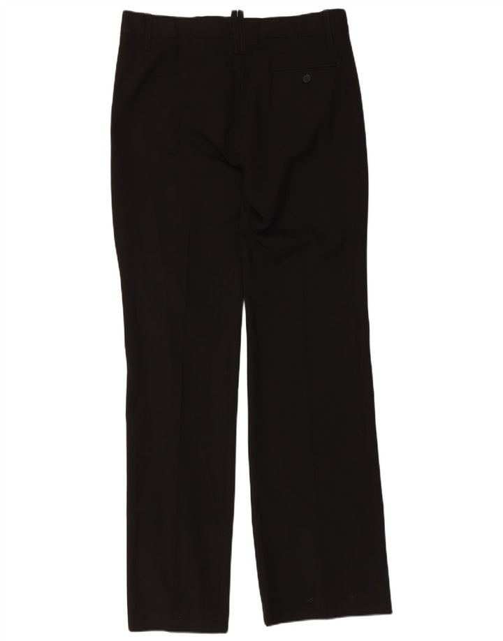 Zara Womens Straight Chino Trousers EU 40 Medium W30 L34 Black Polyester