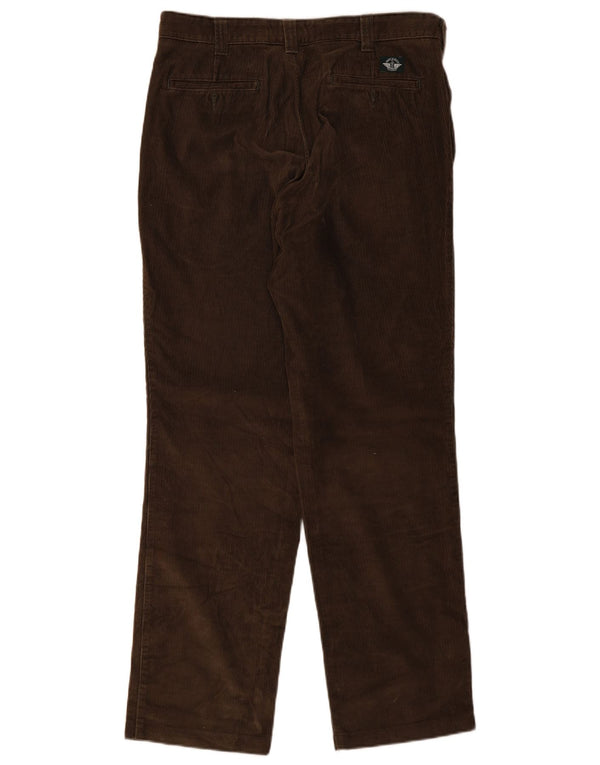 Dockers Mens Straight Corduroy Trousers W36 L34 Brown