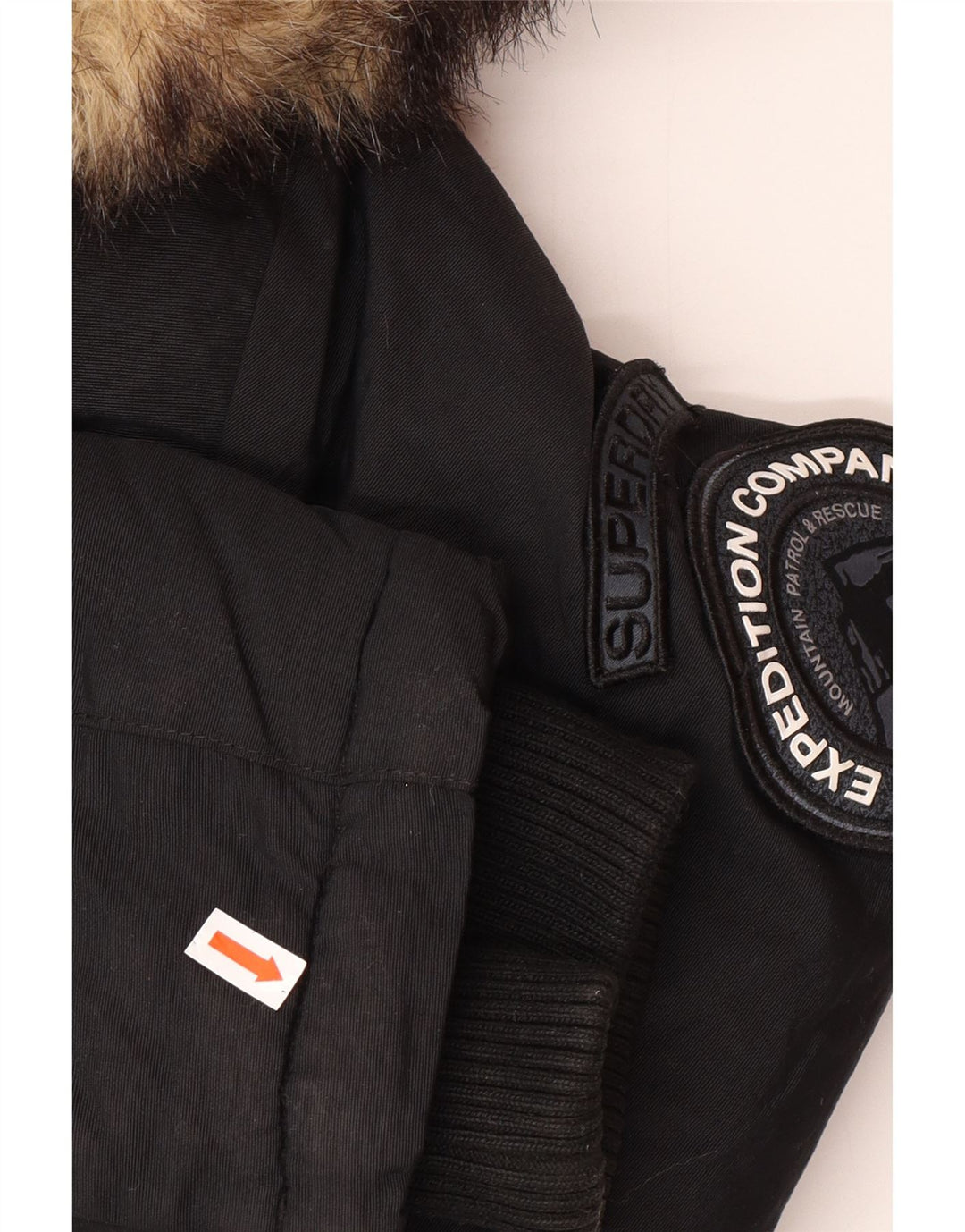 Superdry Womens Parka Jacket UK 12 Medium Black Winter