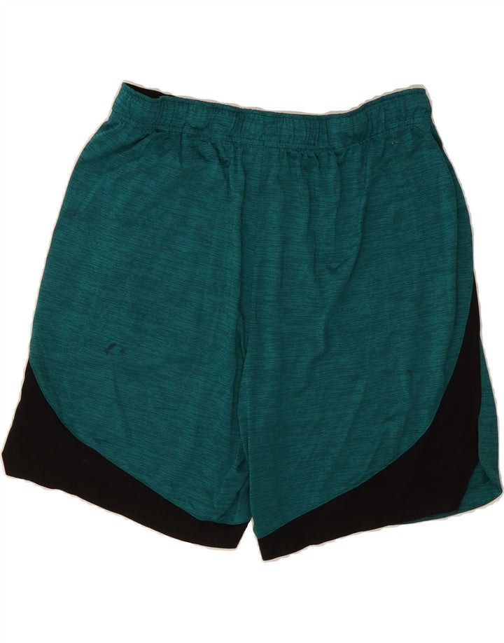 RUSSELL ATHLETIC Mens Sport Shorts Medium  Green Colourblock Polyester Vintage Russell Athletic and Second-Hand Russell Athletic from Messina Hembry 