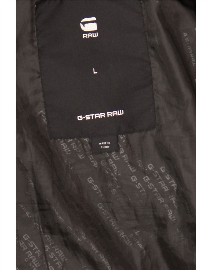 G-Star Mens Padded Jacket UK 40 Large Black Colourblock Polyester
