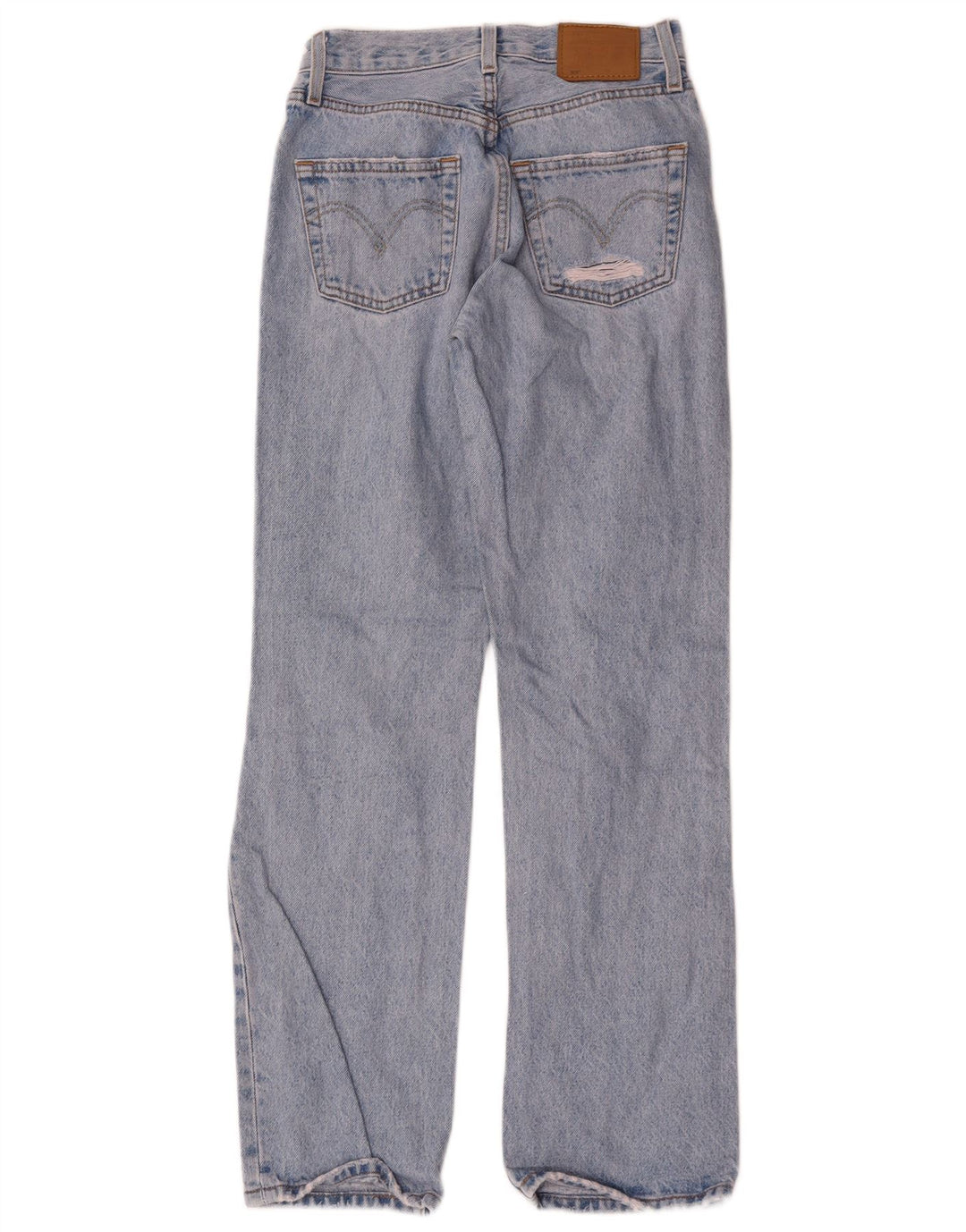 Levi's Womens 501 Distressed Straight Jeans W23 L30 Blue Cotton