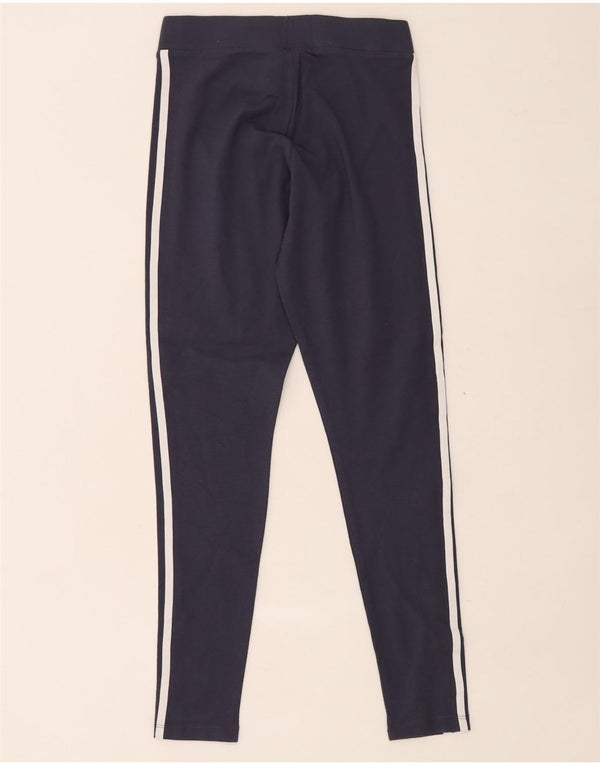 Adidas Damen Leggings UK 12 Medium Marineblau