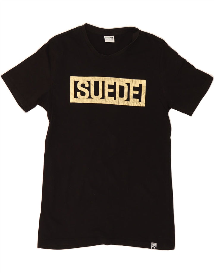 PUMA Mens Graphic T-Shirt Top Small Black Cotton Vintage Puma and Second-Hand Puma from Messina Hembry 