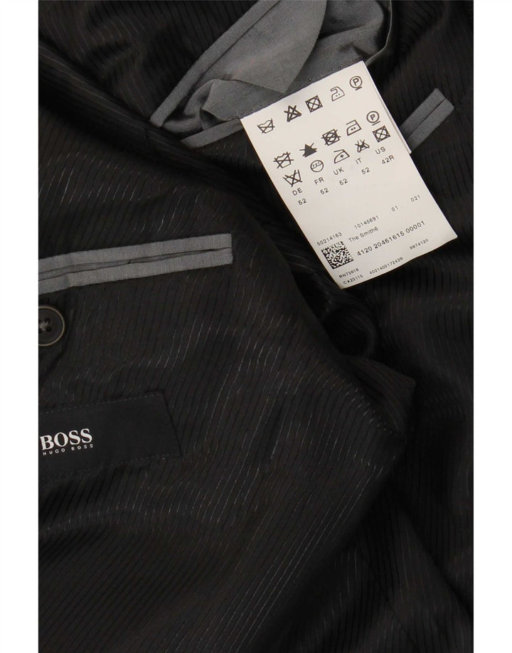 Blazer pentru bărbați Hugo Boss cu 2 nasturi EU 52 XL Lână virgină gri