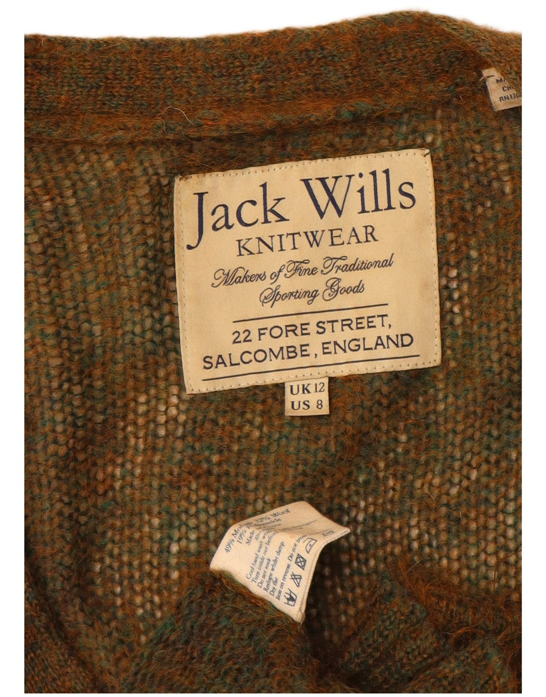 Jack Wills Damen-Strickjacke in Übergröße, Gr. 12, mittelkhakimeliert