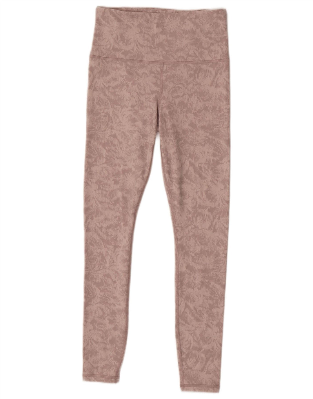 Athleta Womens abstrakt mønster Leggings UK 8 Small Pink Nylon