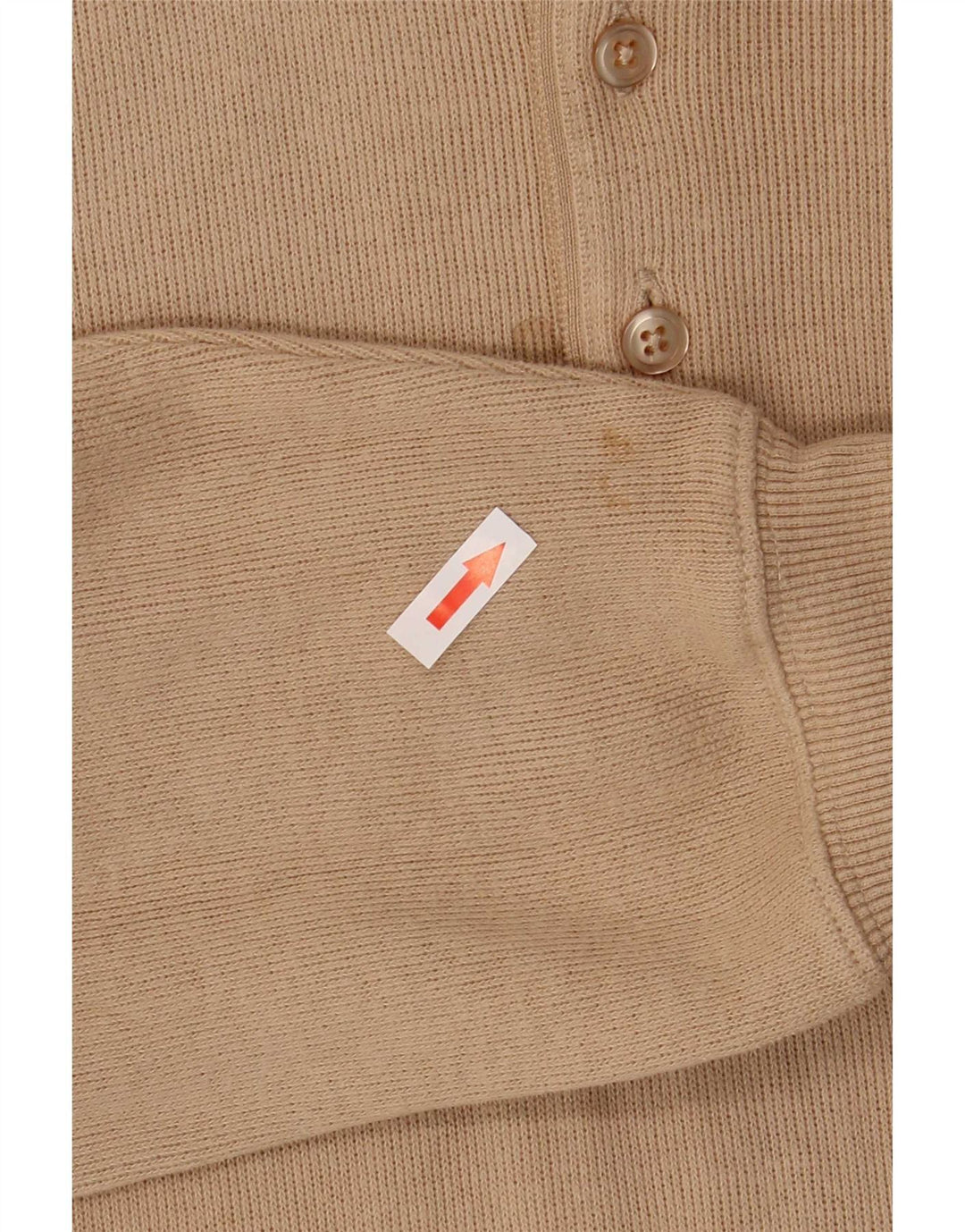 Gant Mens Polo Neck Jumper Sweater Large Beige Cotton