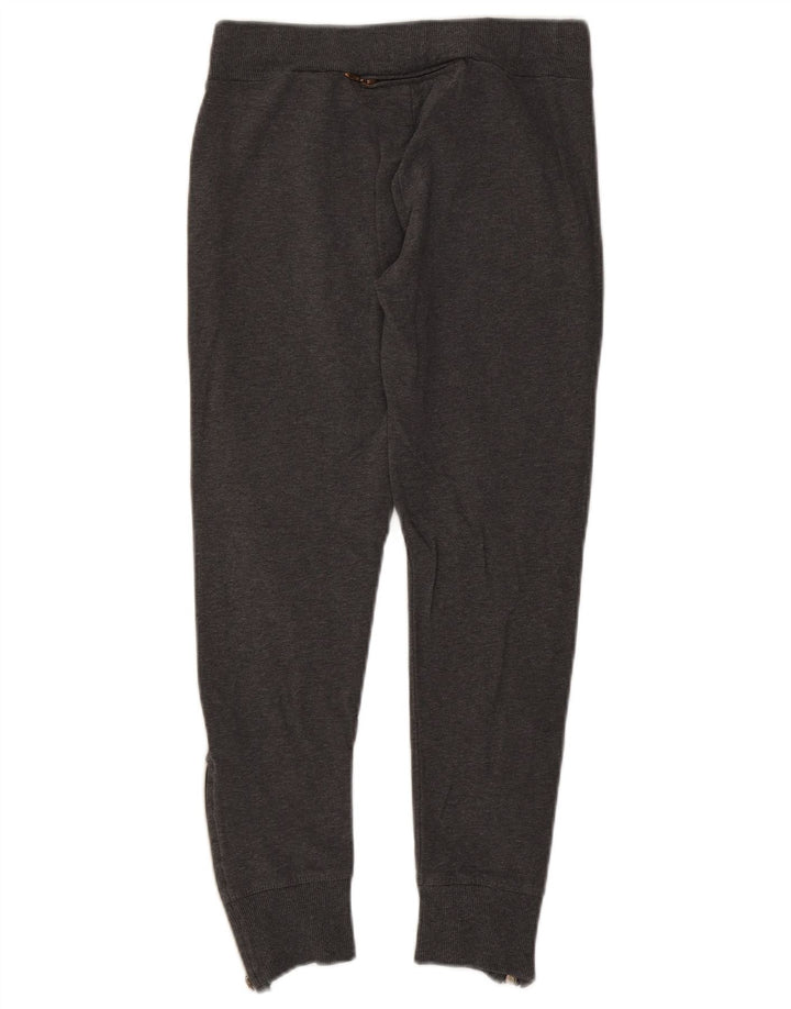 Champion Womens Crop Leggings UK 12 Medium Grey Flecked Cotton