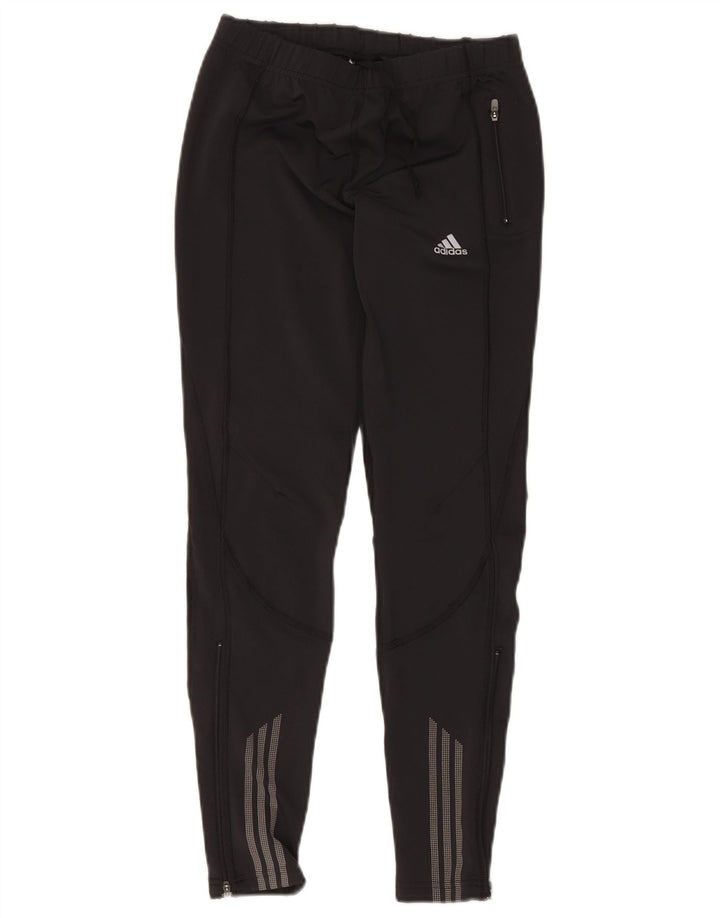 Adidas Mujer Climacool Chándal Pantalones UK 14 Mediano Negro Poliéster