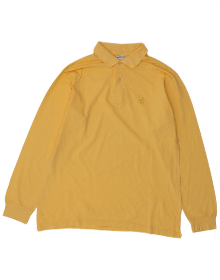 Sergio Tacchini Langærmet herre poloskjorte stor gul