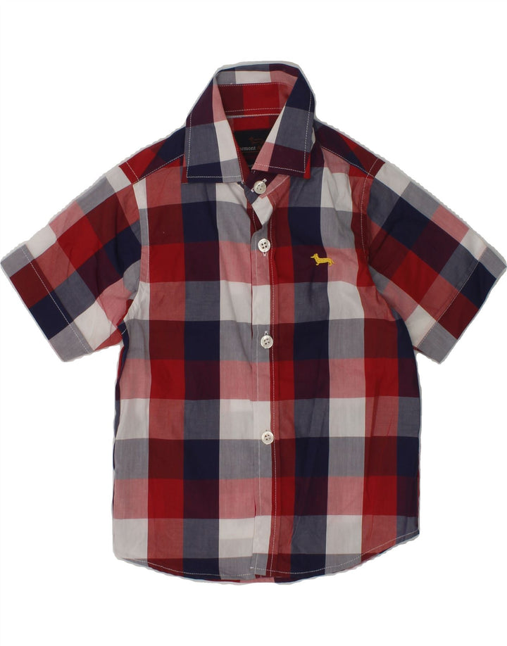 HARMONT & BLAINE Boys Short Sleeve Shirt 2-3 Years Red Check Cotton | Vintage Harmont & Blaine | Thrift | Second-Hand Harmont & Blaine | Used Clothing | Messina Hembry 